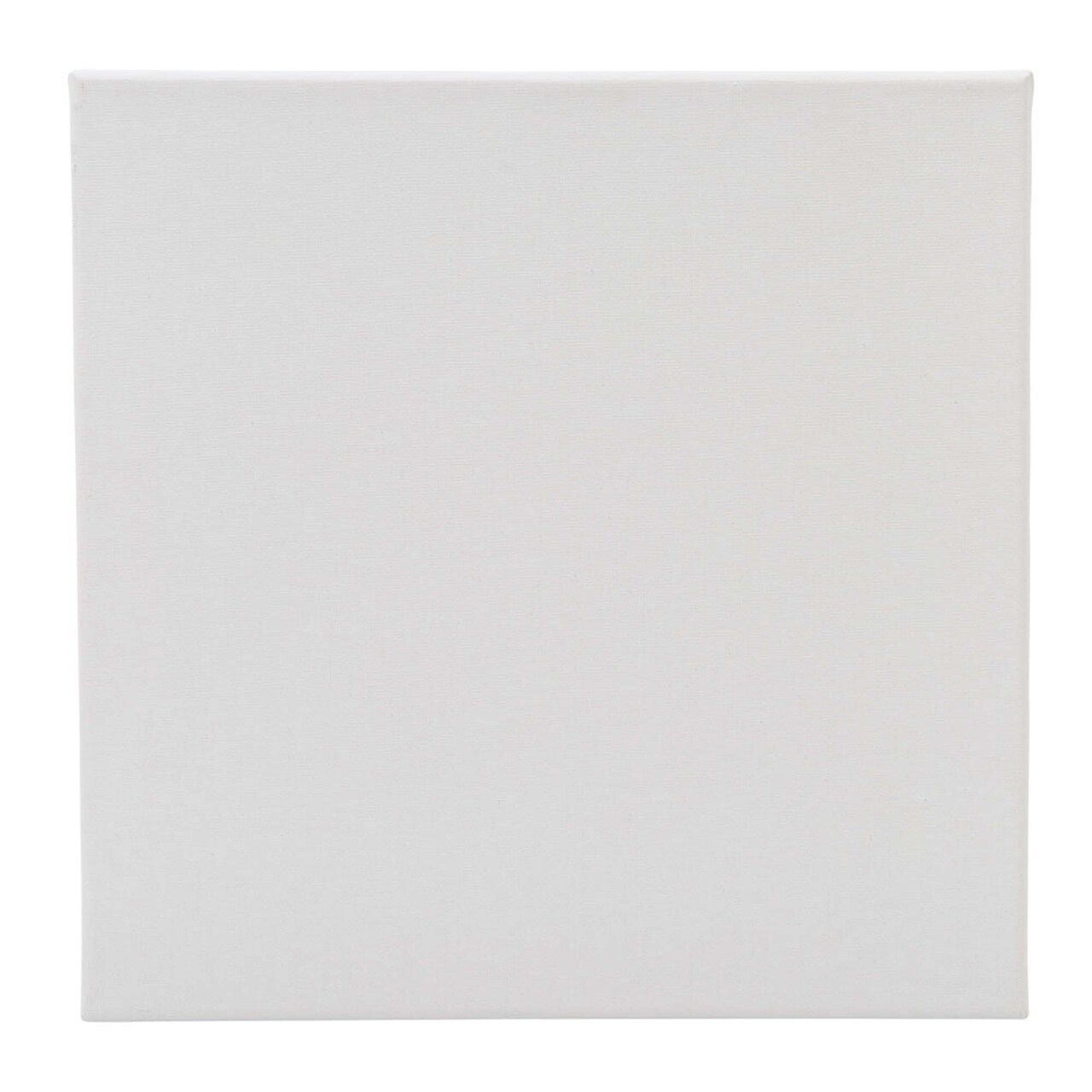 Contemporary Home Living 12" White Square Canvas in Wooden Frame